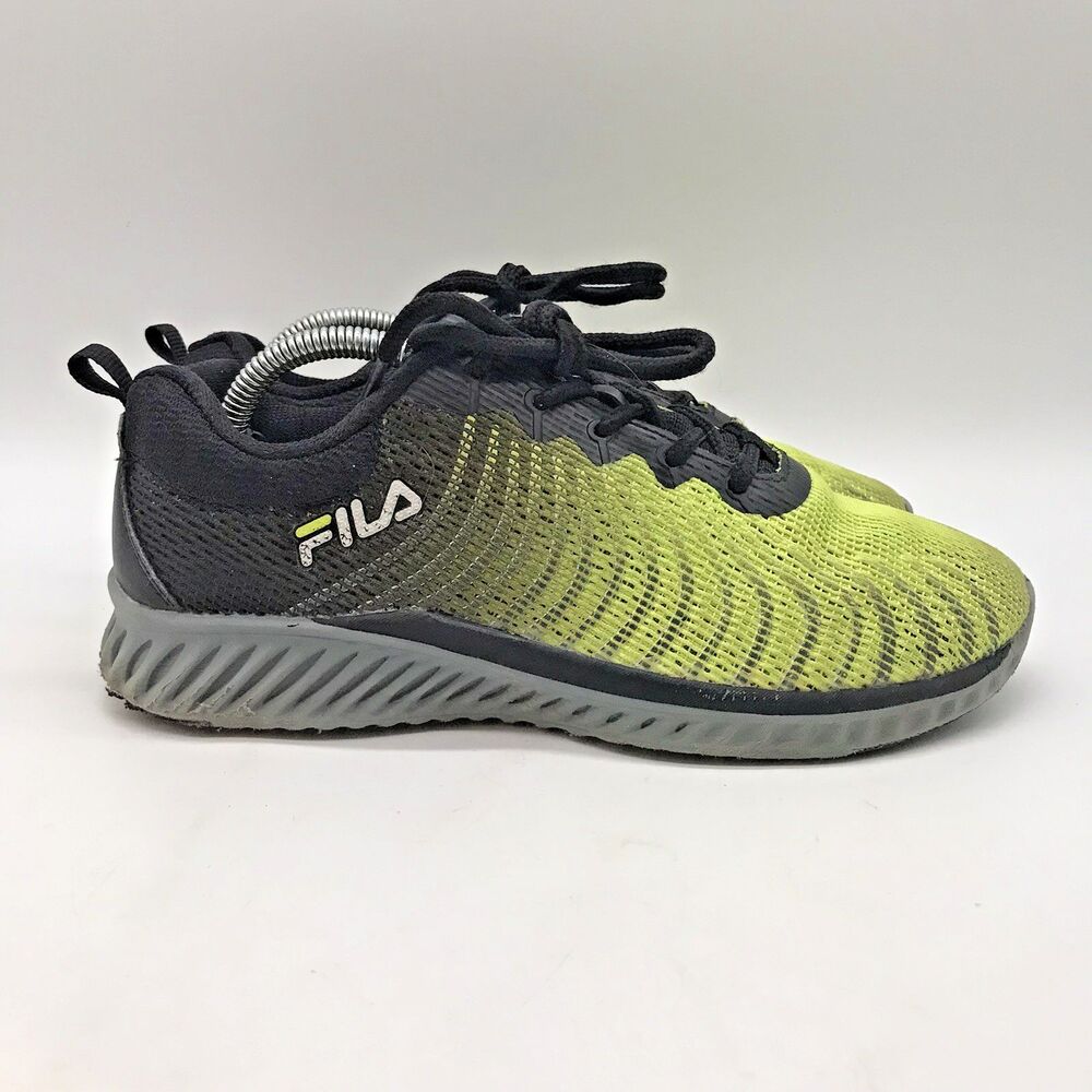 Fila Blaze Hawk 2 Sneakers Youth 4 Black & Neon Green Ombre 3RM01180-703 Lace Up